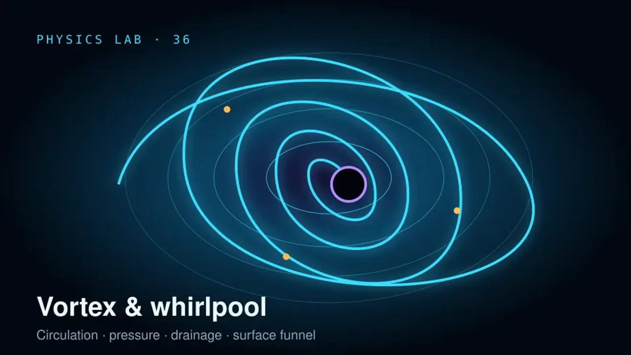 Preview of the Vortex and Whirlpool Laboratory interactive physics simulation