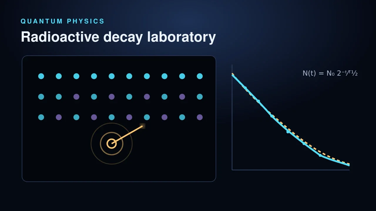 Preview of the Radioactive Decay Simulator interactive physics simulation