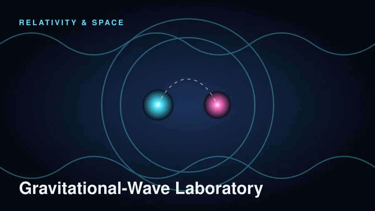 Preview of the Gravitational-Wave Laboratory interactive physics simulation
