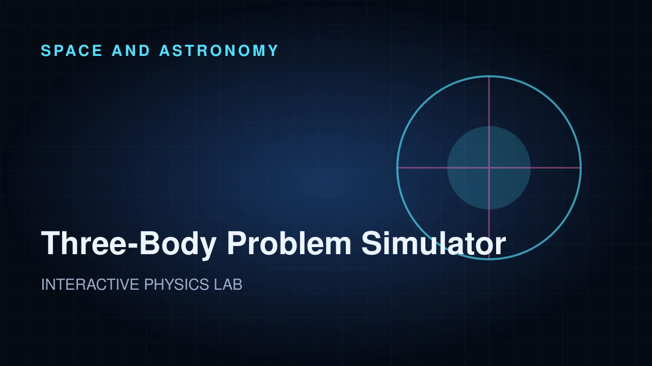 Preview of the Three-Body Problem Simulator interactive physics simulation